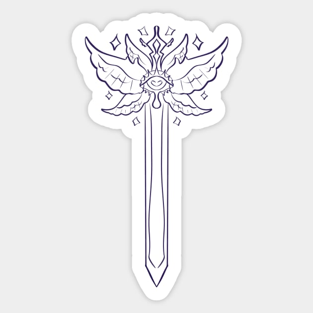 Biblically Accurate sword Sticker by Bamnana Bread